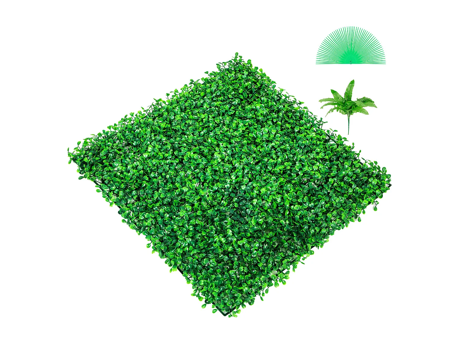 Panneaux de Buis Artificiels SucceBuy 50.8x50.8 cm 6 Pièces, Haie de Buis pour Clôture Décorative UV