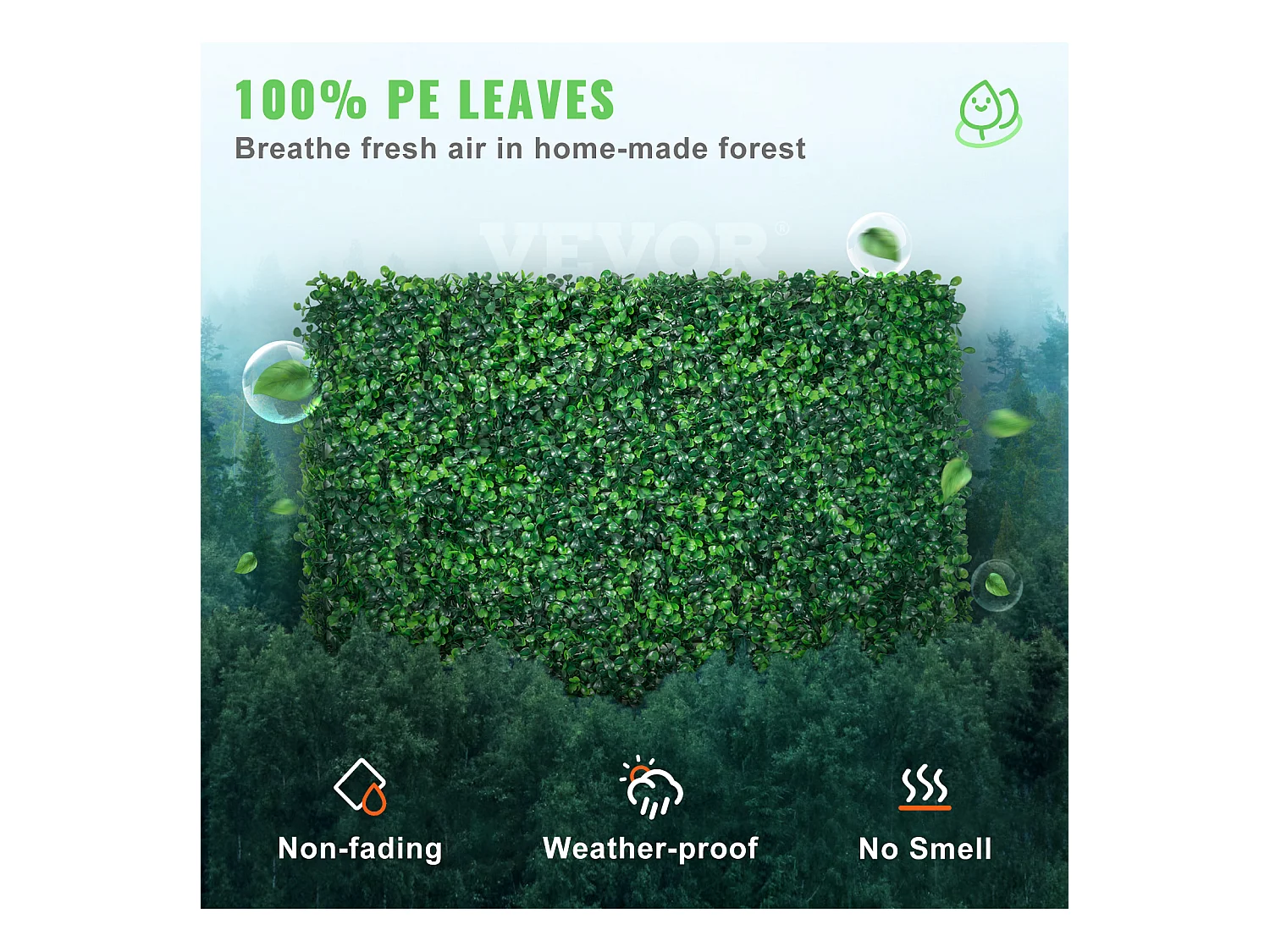 Panneaux de Buis Artificiels SucceBuy 60.96x40.64 cm Protégés contre les UV | 24 Pièces | Décor de Clôture Verte