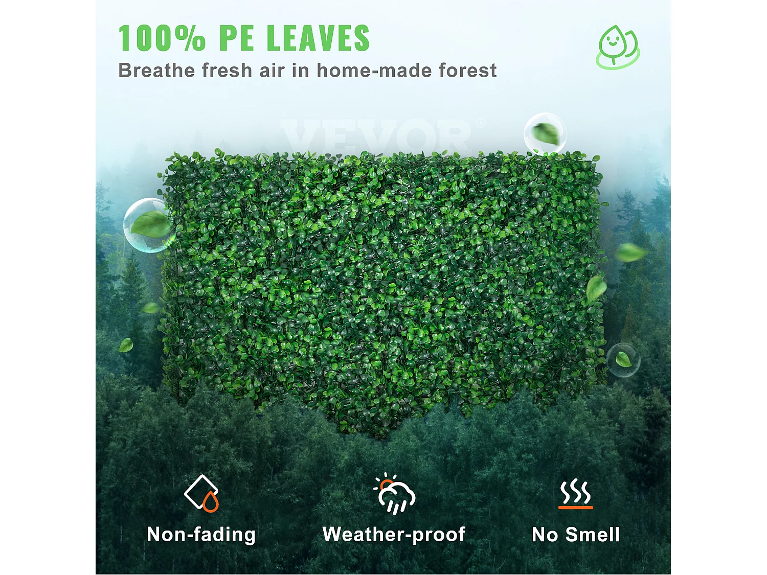 Panneaux de Buis Artificiels SucceBuy 60.96x40.64 cm Protégés contre les UV | 24 Pièces | Décor de Clôture Verte