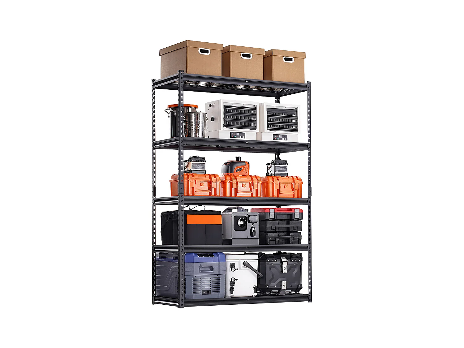 Étagères de Rangement SucceBuy, Étagère de Garage 5 Niveaux Réglable, Robuste 1361kg