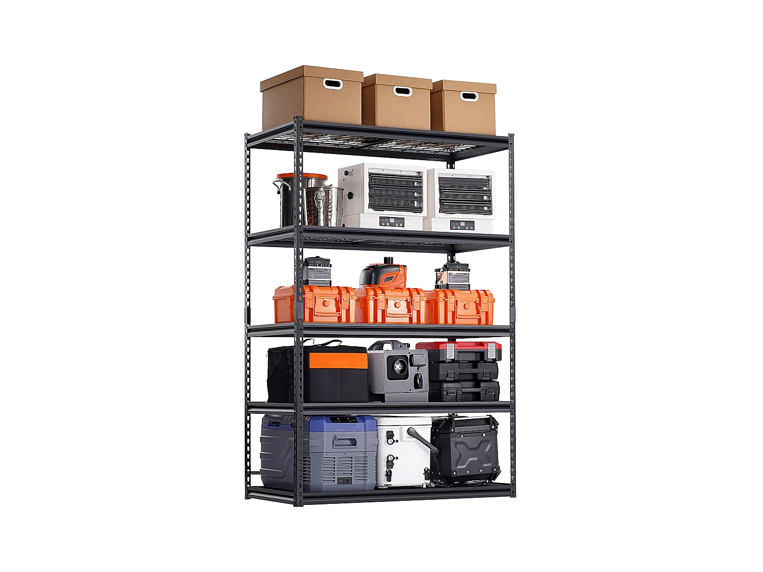 Estantes de Almacenamiento SucceBuy, Estante de Garaje 5 Niveles Ajustable, Robusto 1361kg