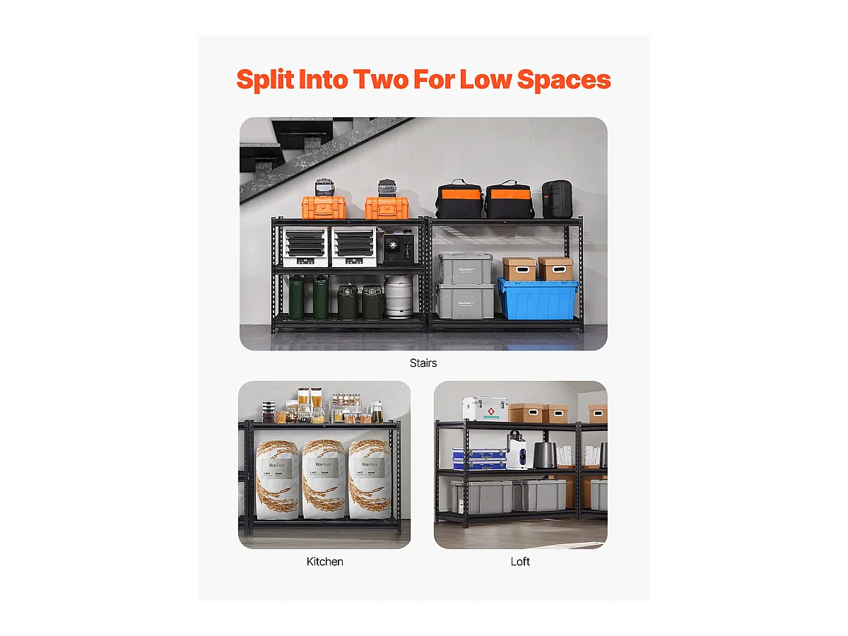 Estantes de Almacenamiento SucceBuy, Estante de Garaje 5 Niveles Ajustable, Robusto 1361kg