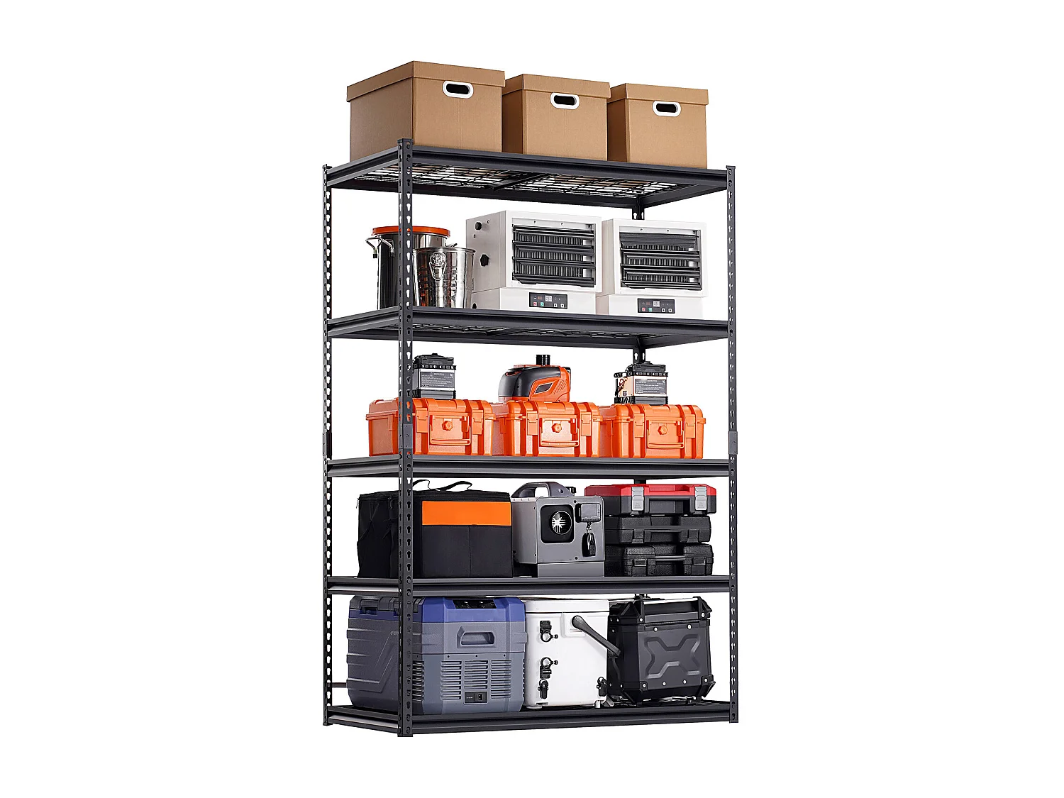 Estantes de Almacenamiento SucceBuy, Estante de Garaje 5 Niveles Ajustable, Robusto 1361kg