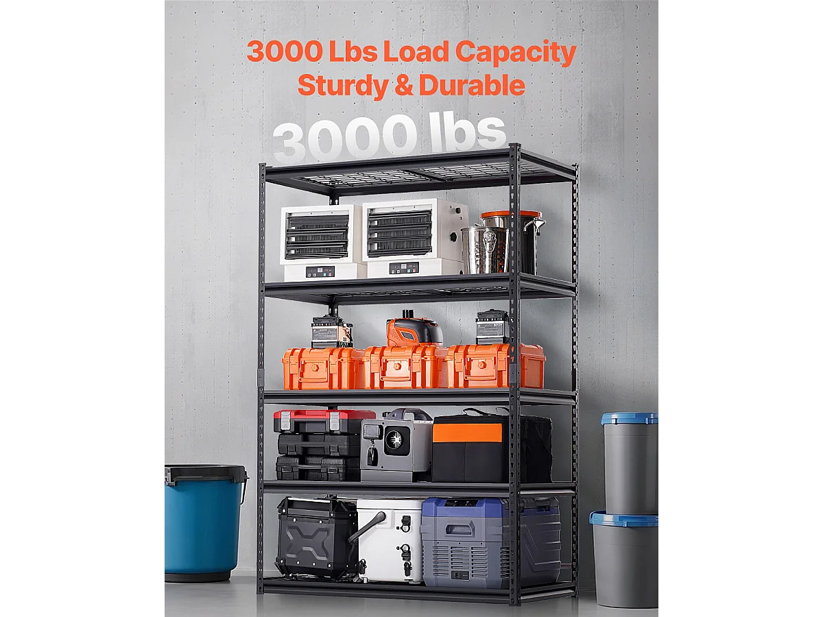 Estantes de Almacenamiento SucceBuy, Estante de Garaje 5 Niveles Ajustable, Robusto 1361kg