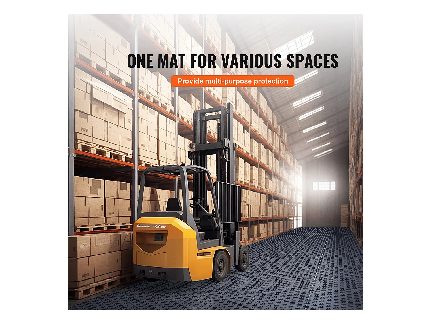 Dalles de Garage SucceBuy Lot de 50 Carreaux de Garage à Emboîter 30.48x30.48 CM Gris