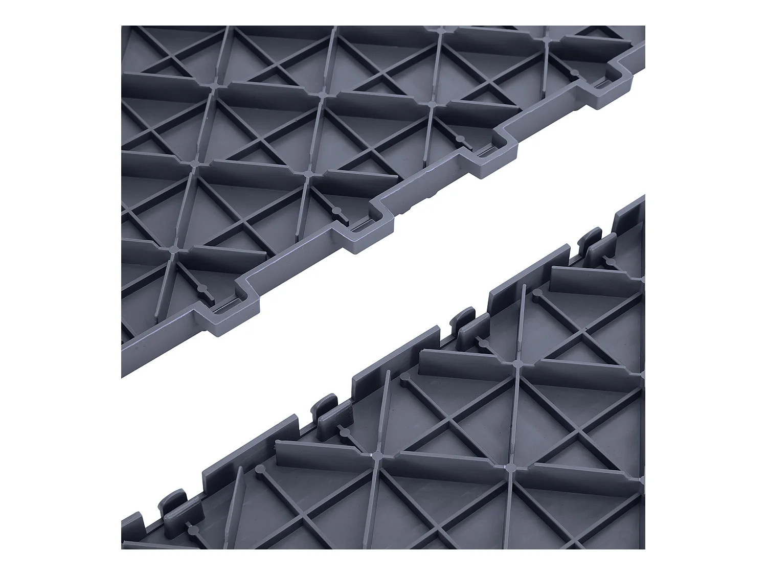 Garagenfliesen SucceBuy 50 Stück Ineinander Greifende Garagenfliesen 30,48 x 30,48 cm Grau