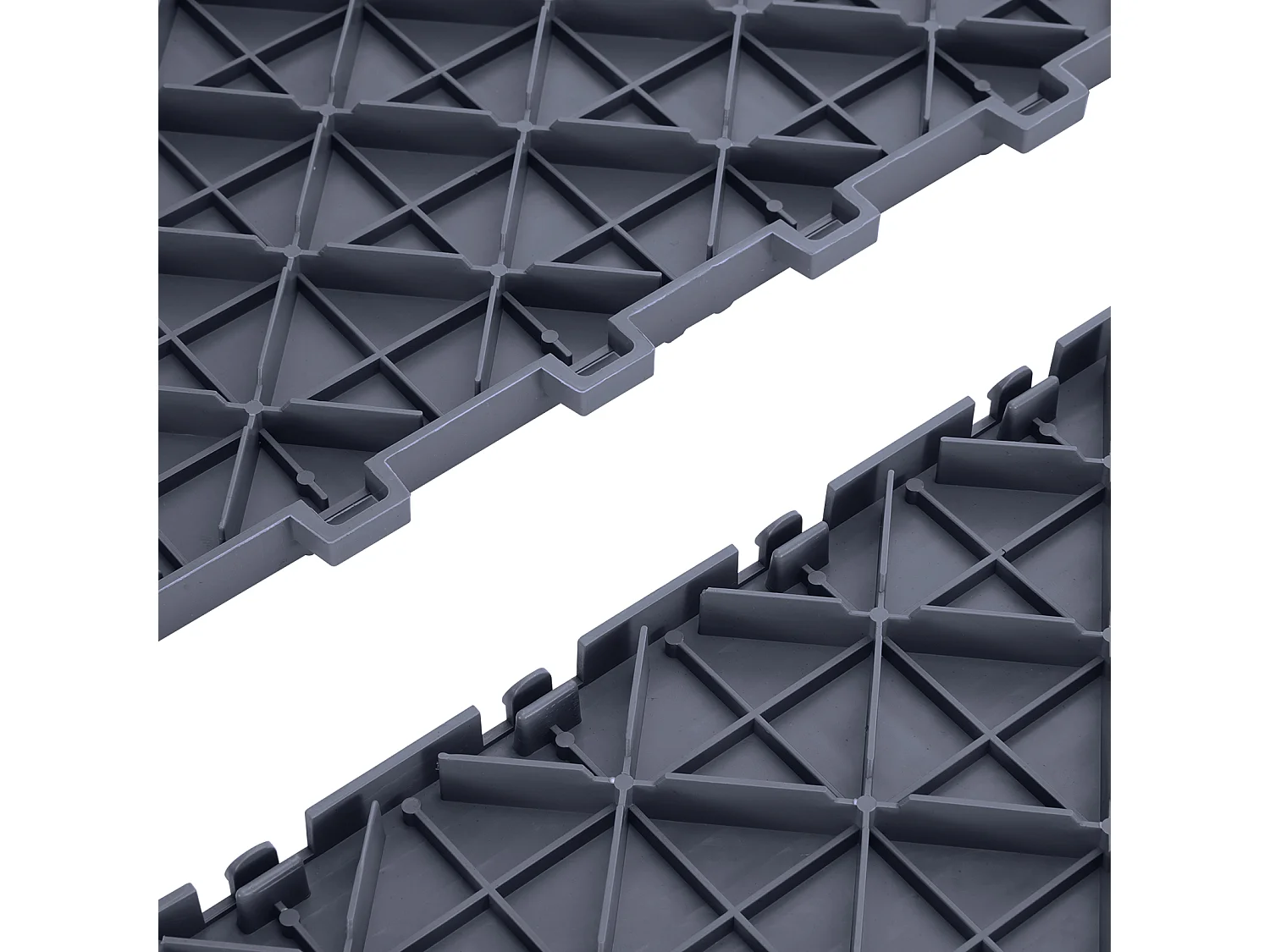 Dalles de Garage SucceBuy Lot de 50 Carreaux de Garage à Emboîter 30.48x30.48 CM Gris