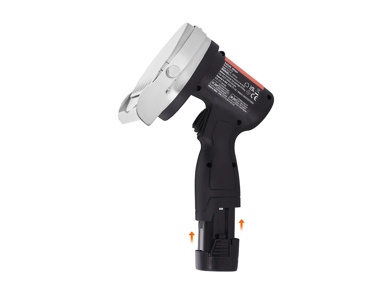 Couteau Shawarma Électrique SucceBuy, Coupe-Kebab Turc Doner, 80 W sans Fil, Turc Professionnel, Coupe Gyroscopique en Acier Inoxydable, 2 Lames