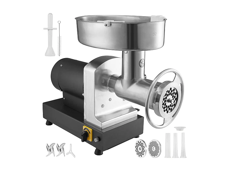 Tritacarne SucceBuy Elettrico Robusto, Capacità 1100 W e Insaccatore per Salsicce, 450KG/h