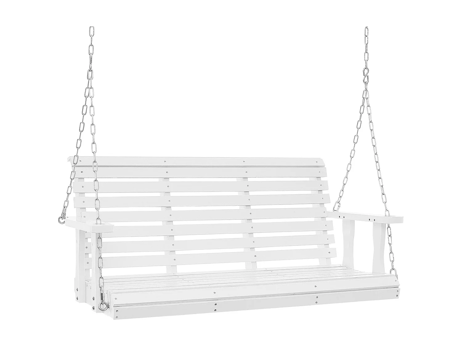 Houten Hangende Verandaschommel voor Tuinpatio SucceBuy 137,2 Cm, Wit