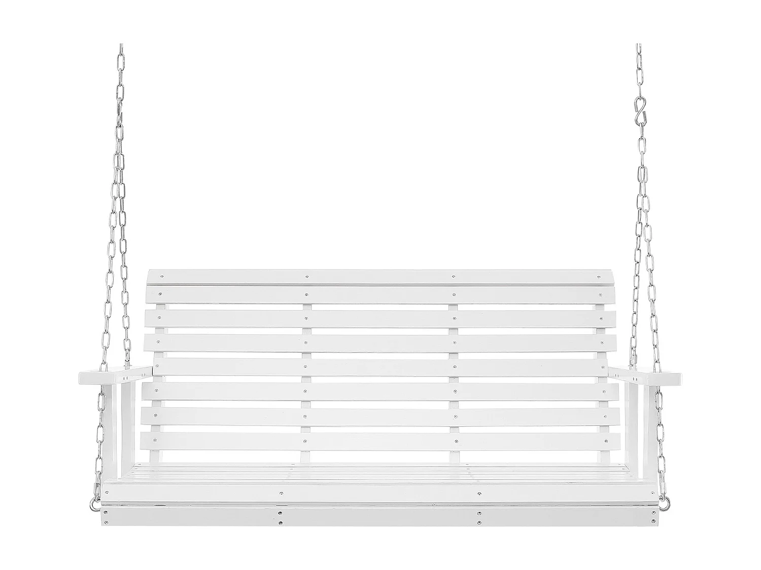 Houten Hangende Verandaschommel voor Tuinpatio SucceBuy 137,2 Cm, Wit