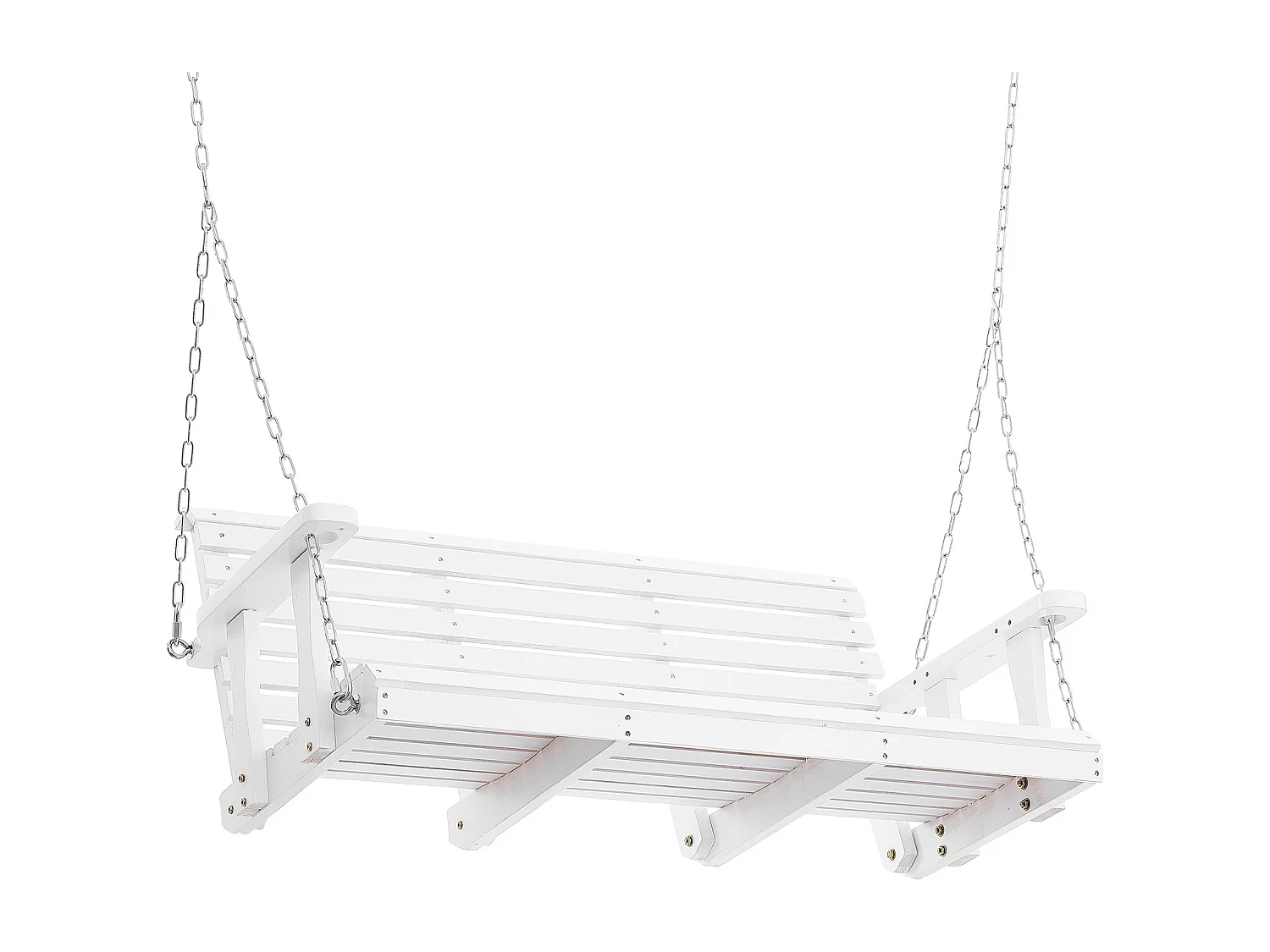 Houten Hangende Verandaschommel voor Tuinpatio SucceBuy 137,2 Cm, Wit