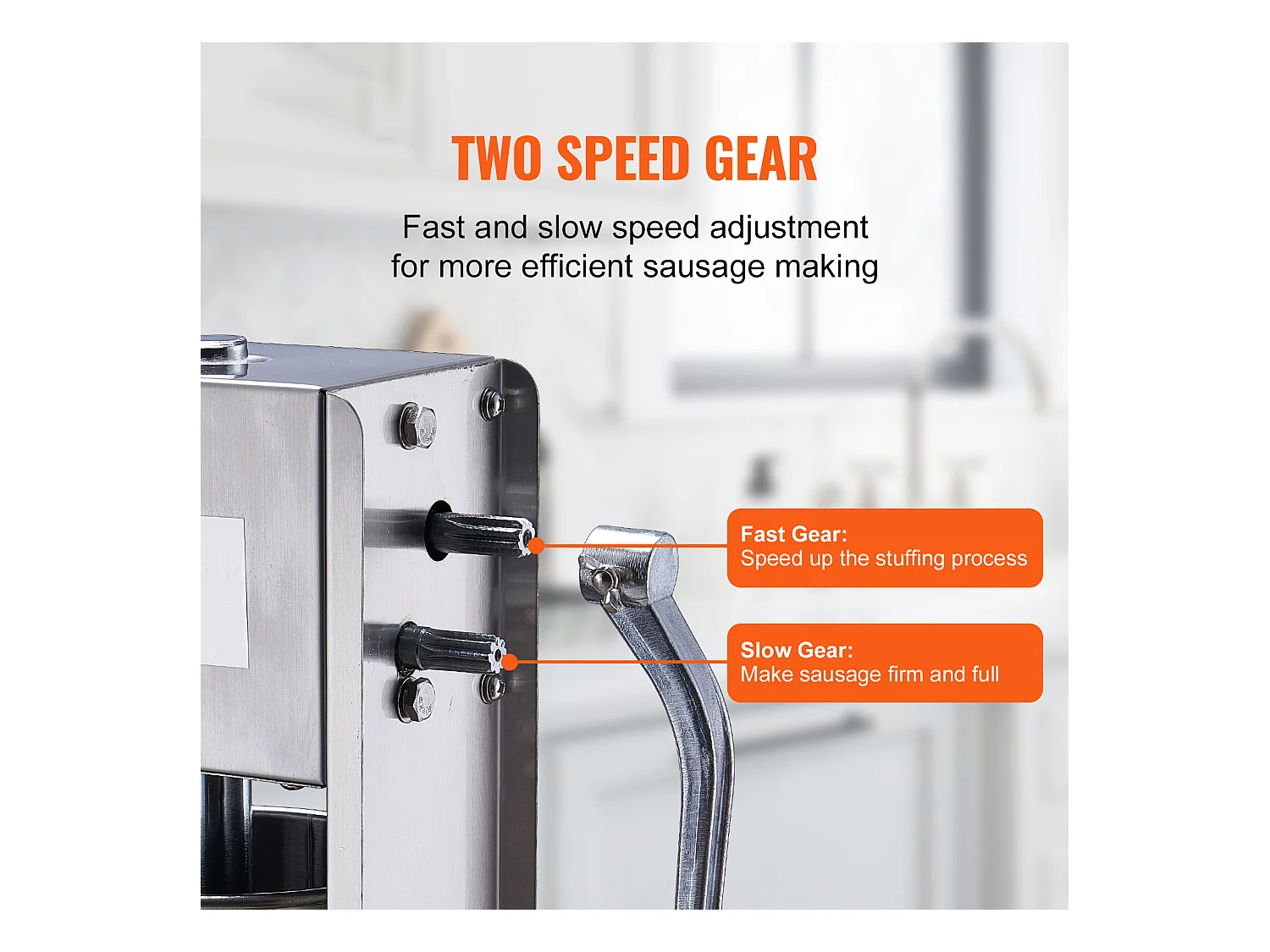 Machine à Saucisses, SucceBuy Poussoir à Saucisses Manuel 7L, Acier Inoxydable