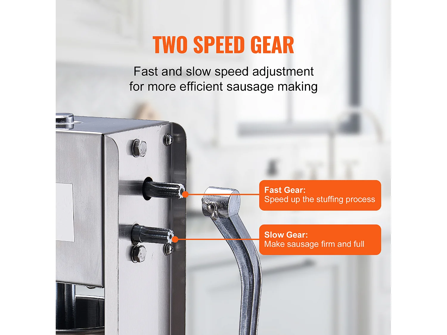 Machine à Saucisses, SucceBuy Poussoir à Saucisses Manuel 7L, Acier Inoxydable