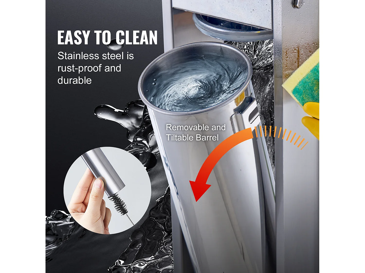 Machine à Saucisses, SucceBuy Poussoir à Saucisses Manuel 7L, Acier Inoxydable