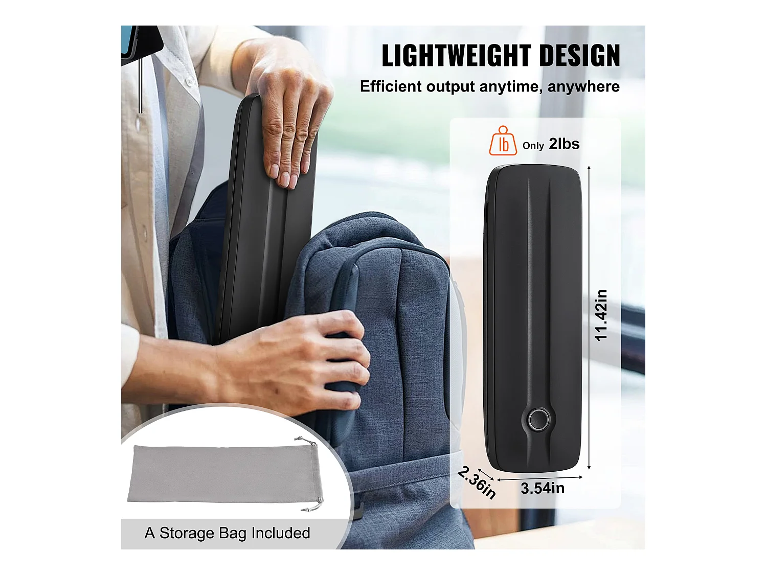 Impresora Térmica Inalámbrica SucceBuy, Impresora Bluetooth sin Tinta de 2600 mAh para la Oficina y los Viajes