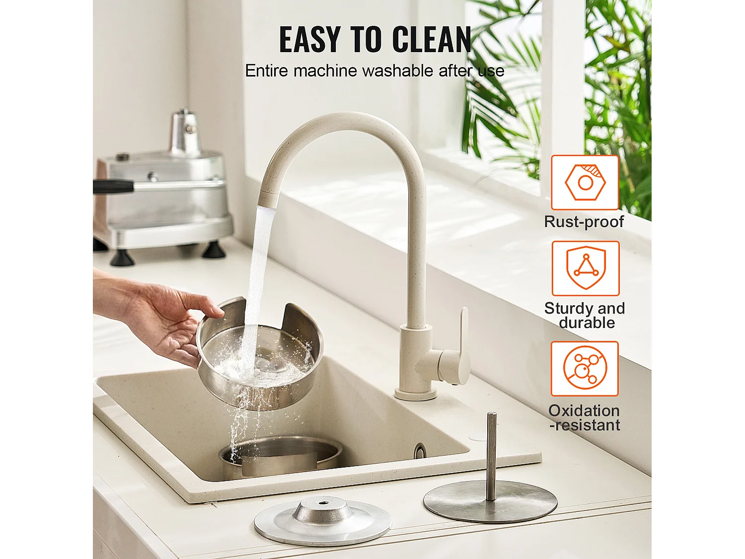 Presse à Hamburger SucceBuy, Machine à Galettes de Hamburger Commerciale, avec 3 Moules Interchangeables (10/13/15 cm)