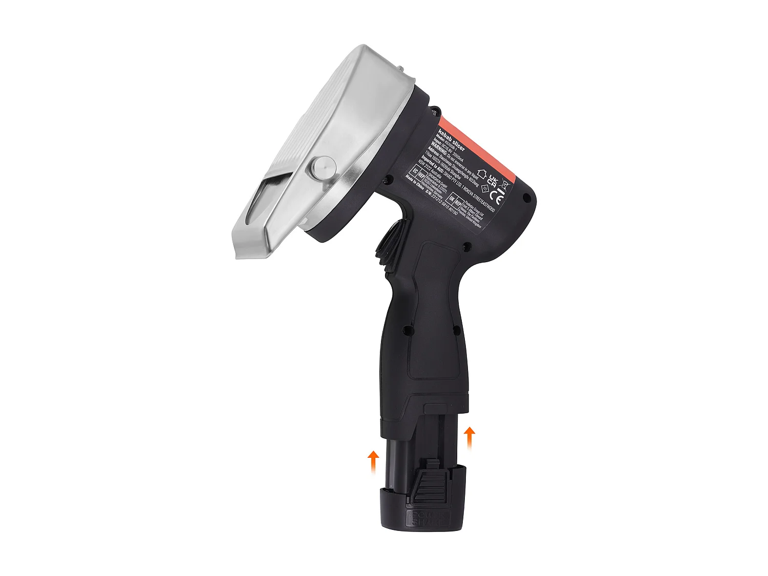 Couteau Shawarma Électrique SucceBuy, Batterie sans Fil 80 W, Coupe-gyroscope Turc Professionnel, Acier Inoxydable, 2 Lames, pour un Usage Commercial