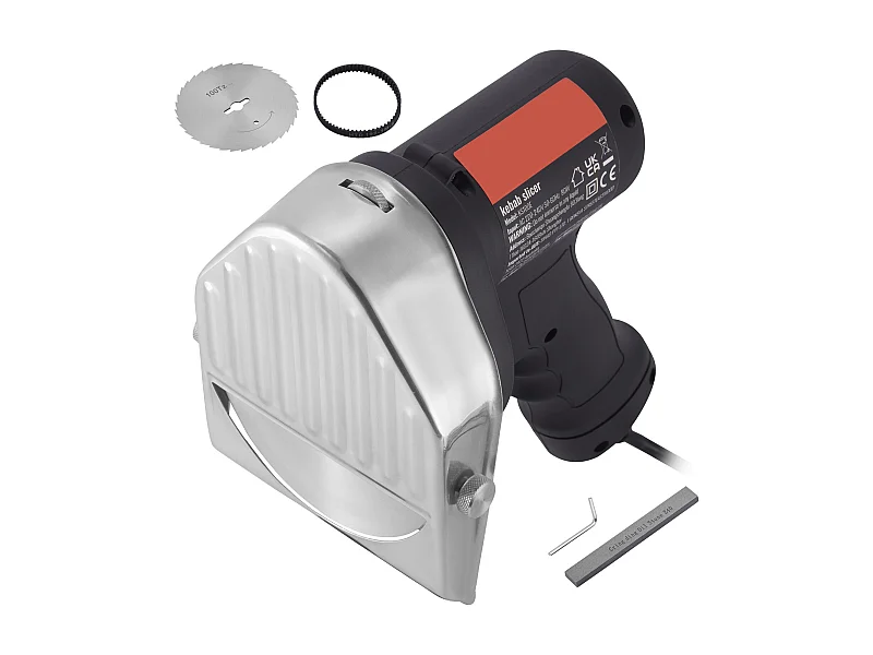 Elektrisch Shawarma Mes SucceBuy, Professioneel Turks Kebab Mes 80 W, Commerciële Gyro Snijder van RVS, 2 Bladen