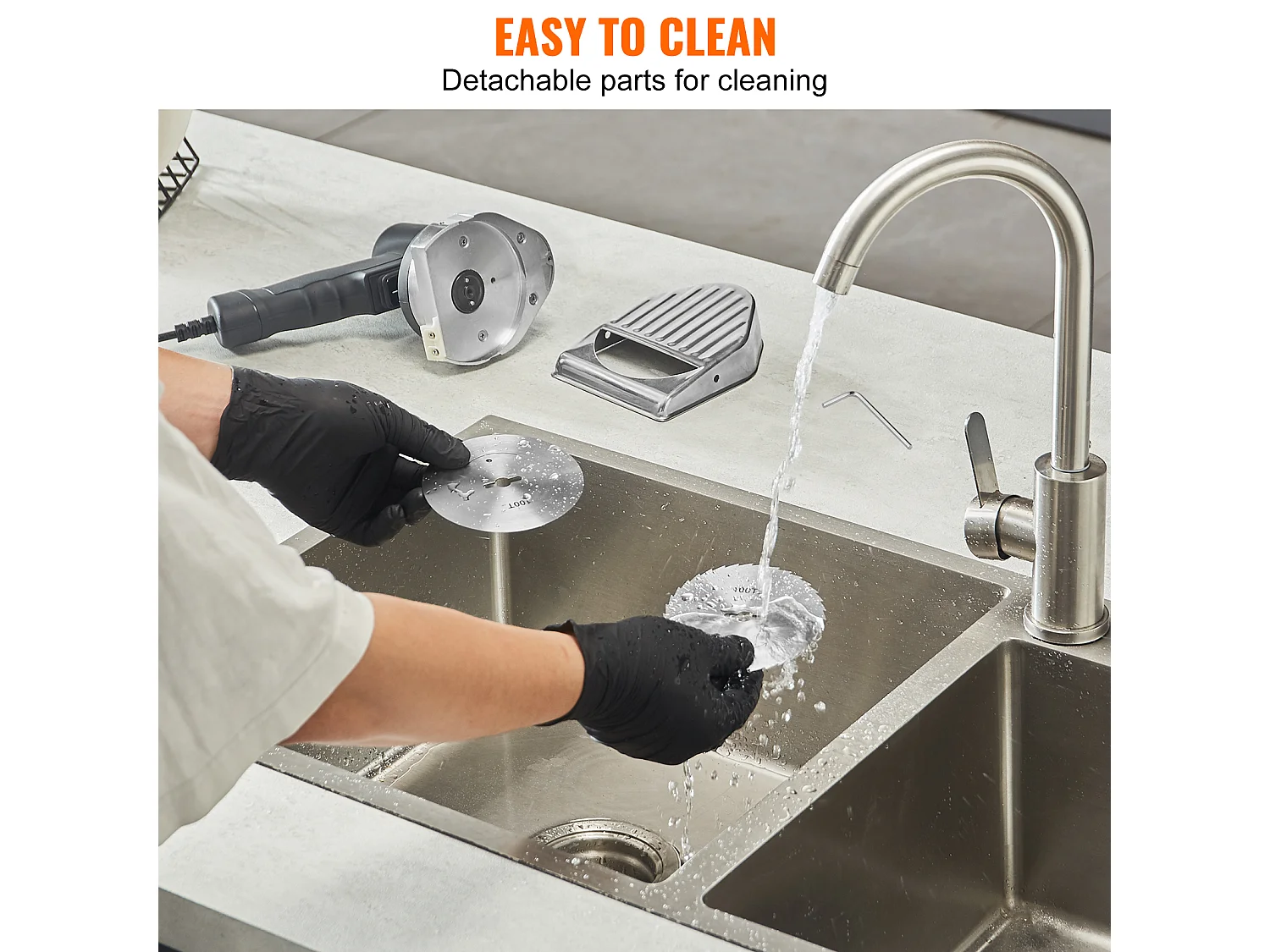 Coltello Shawarma Elettrico SucceBuy, Coltello da Kebab Turco Professionale 80 W, Taglia-Giroscopio Commerciale in Acciaio Inossidabile, 2 Lame