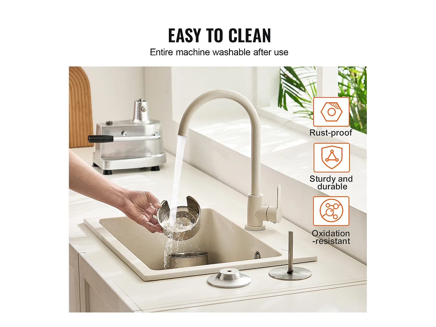 Hamburgerpers SucceBuy, Commerciële Rundvleesfrikandelpers 10 cm 110V, Commerciële Pers, RVS