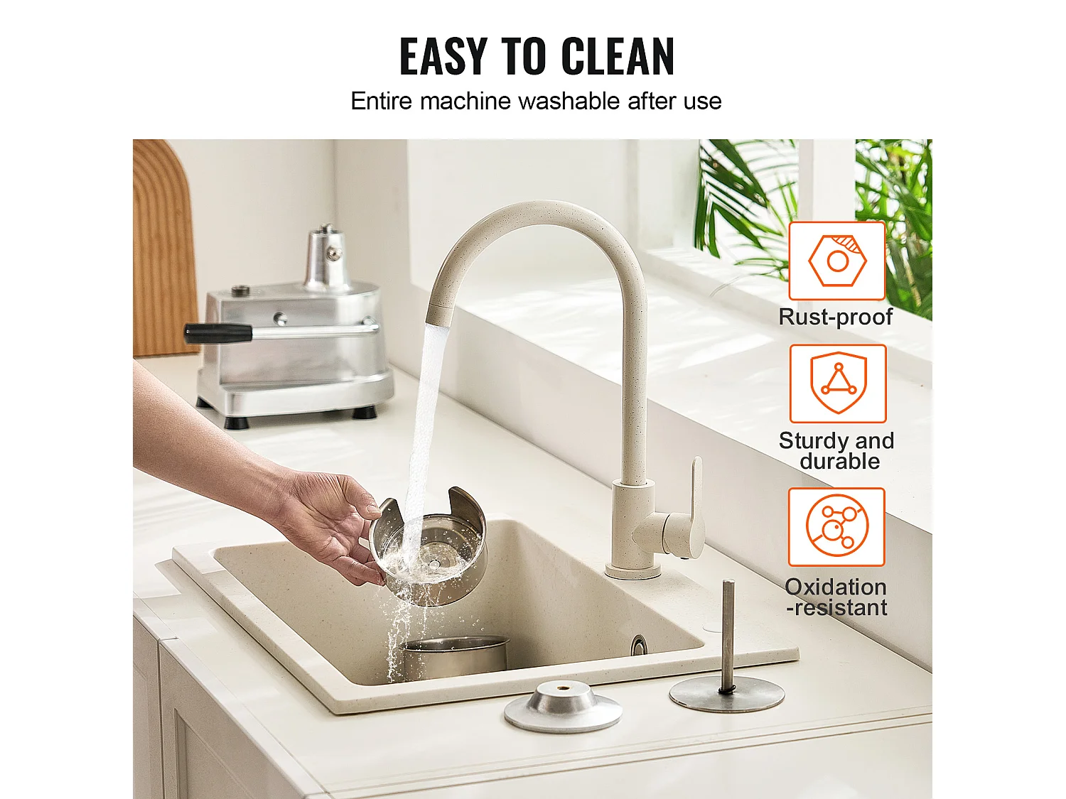 Presse à Hamburger SucceBuy, Presse à Galettes de Bœuf Commerciale 10 cm 110V, Presse Commerciale, Acier Inoxydable