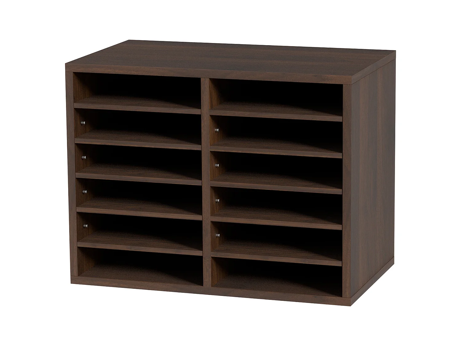 Bureau-organizer, SucceBuy Houten Documentenorganizer, Verstelbare Ordner, 12 Compartimenten, Bruin