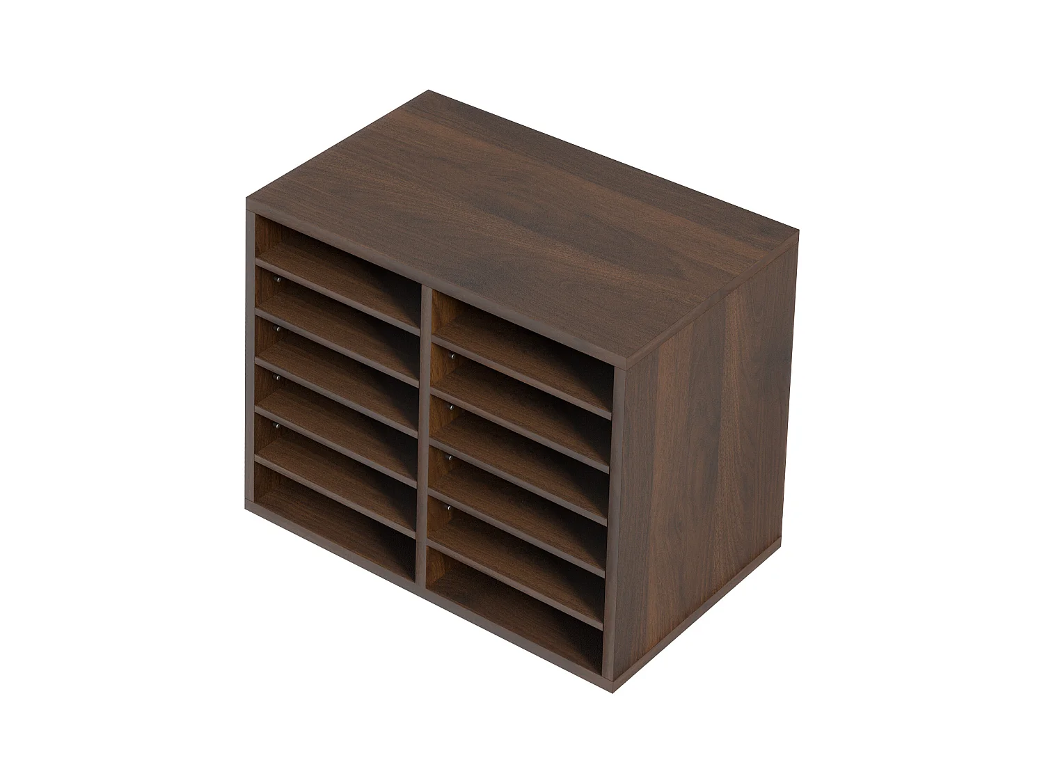 Bureau-organizer, SucceBuy Houten Documentenorganizer, Verstelbare Ordner, 12 Compartimenten, Bruin