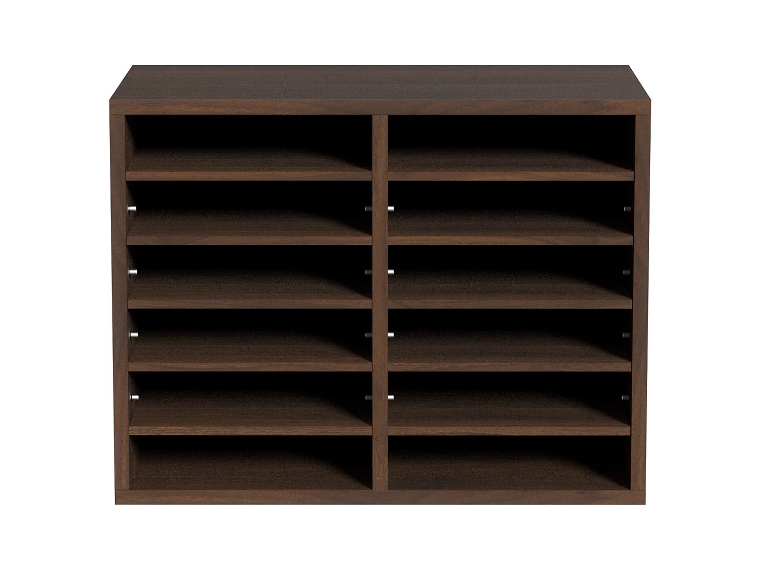 Bureau-organizer, SucceBuy Houten Documentenorganizer, Verstelbare Ordner, 12 Compartimenten, Bruin