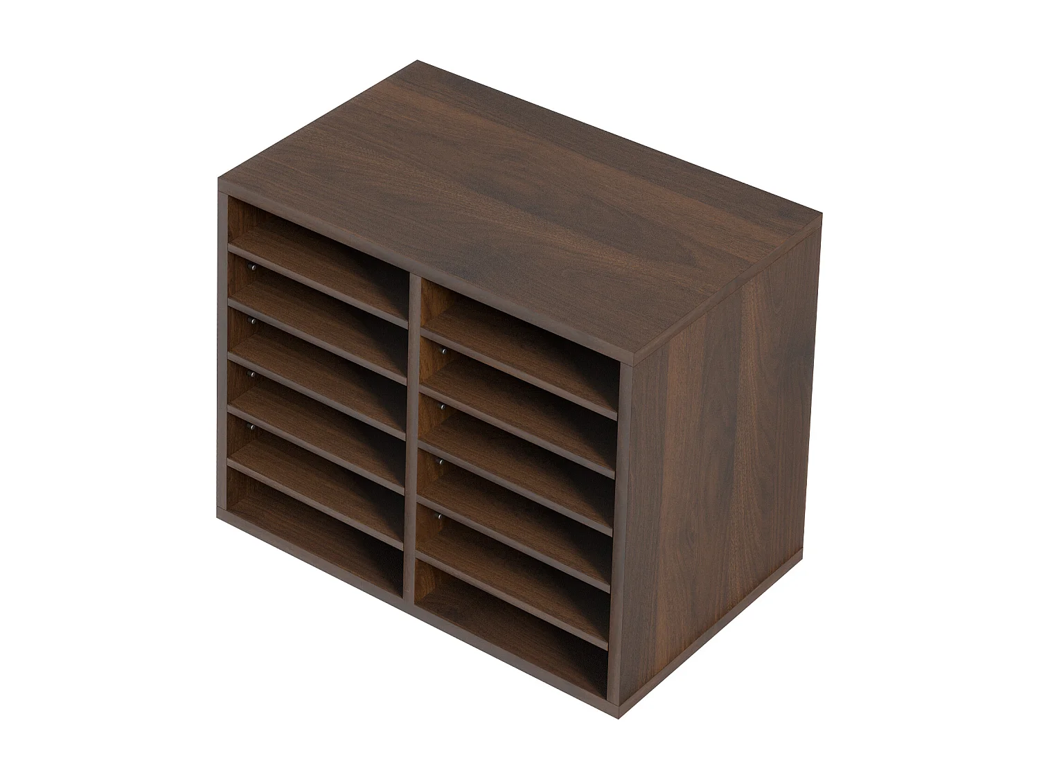 Organiseur de Bureau, SucceBuy Organiseur de Documents en Bois, Trieur de Dossiers Réglable, 12 Compartiments, Marron