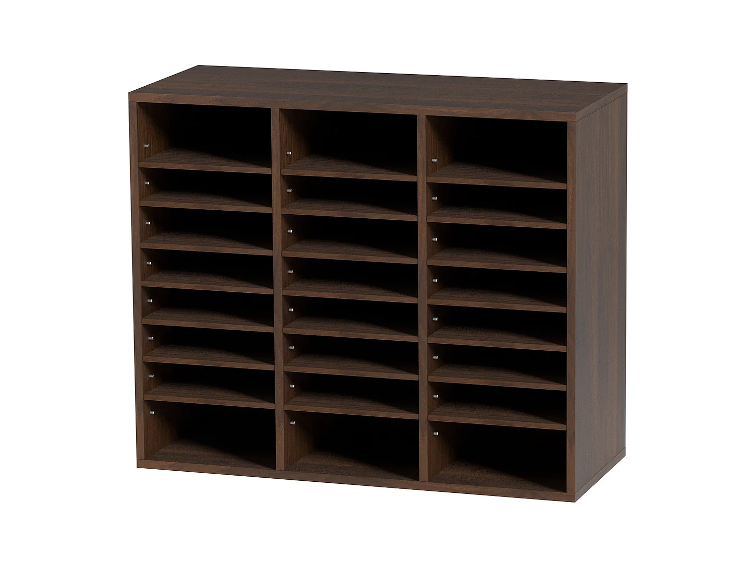 Organiseur de Bureau, SucceBuy Organiseur de Documents Réglable en Bois, Trieur de Dossiers à 24 Compartiments, Marron