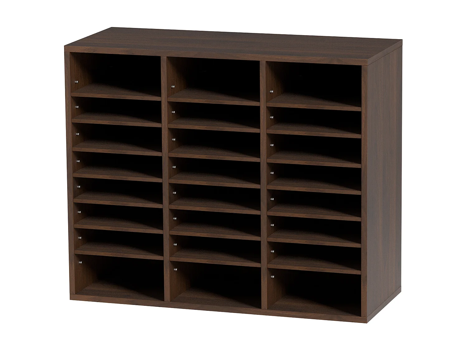 Organiseur de Bureau, SucceBuy Organiseur de Documents Réglable en Bois, Trieur de Dossiers à 24 Compartiments, Marron