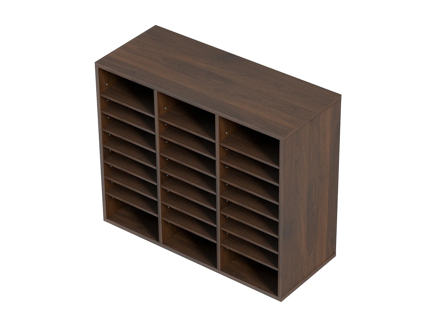 Organiseur de Bureau, SucceBuy Organiseur de Documents Réglable en Bois, Trieur de Dossiers à 24 Compartiments, Marron