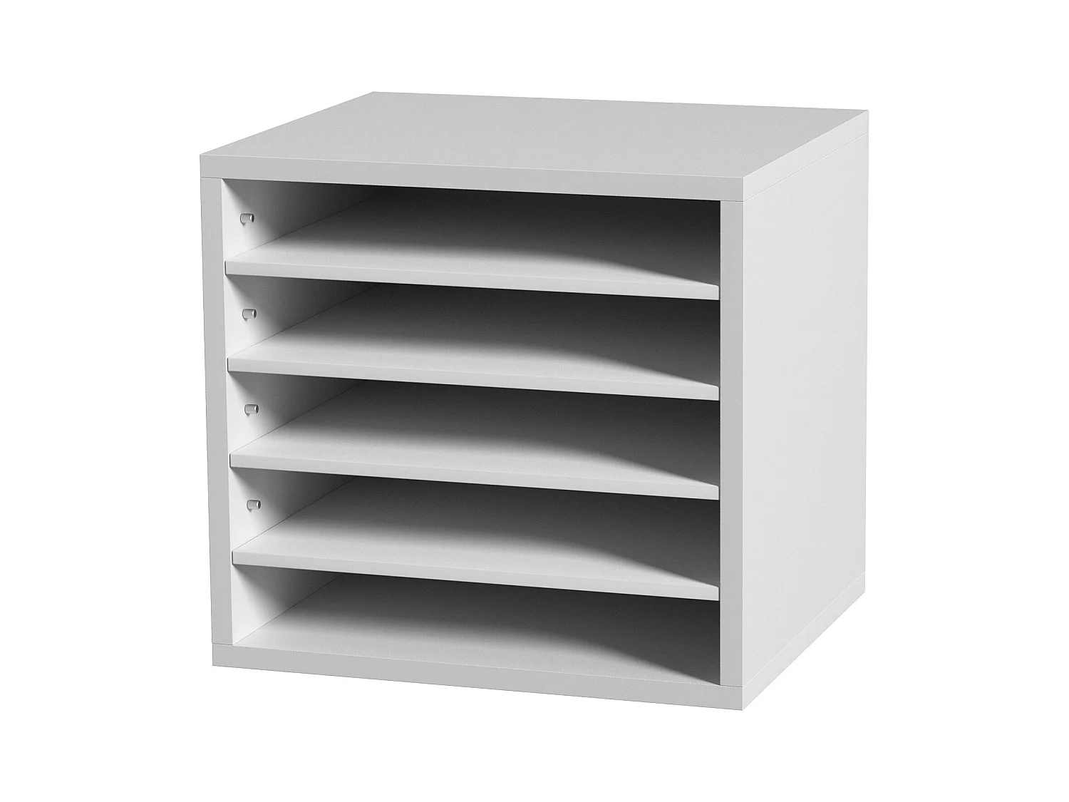 Organizador de Escritorio SucceBuy de Madera para Documentos, Clasificador de Archivos, 5 Compartimentos Ajustables, Color Blanco