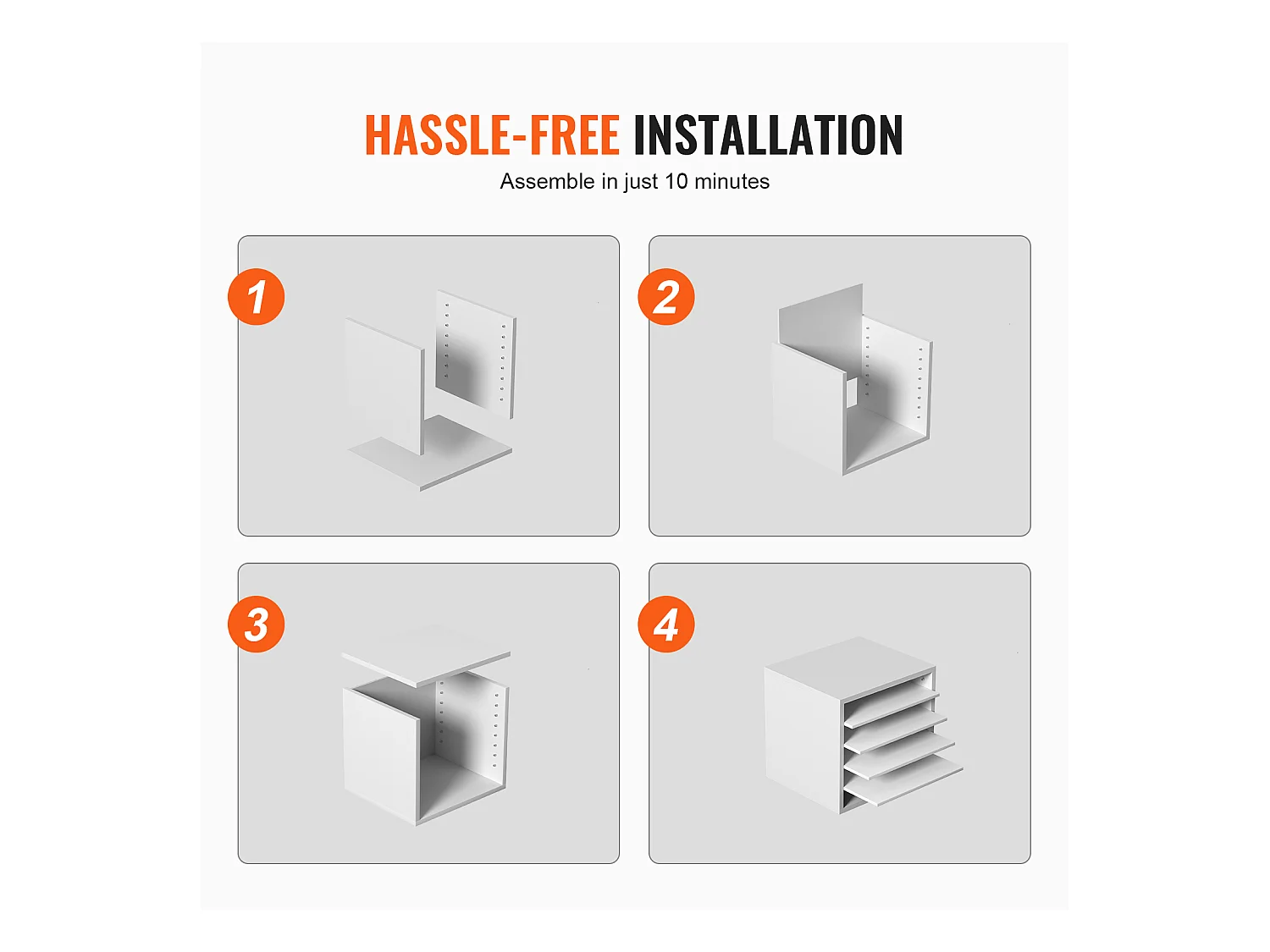 Organizador de Escritorio SucceBuy de Madera para Documentos, Clasificador de Archivos, 5 Compartimentos Ajustables, Color Blanco