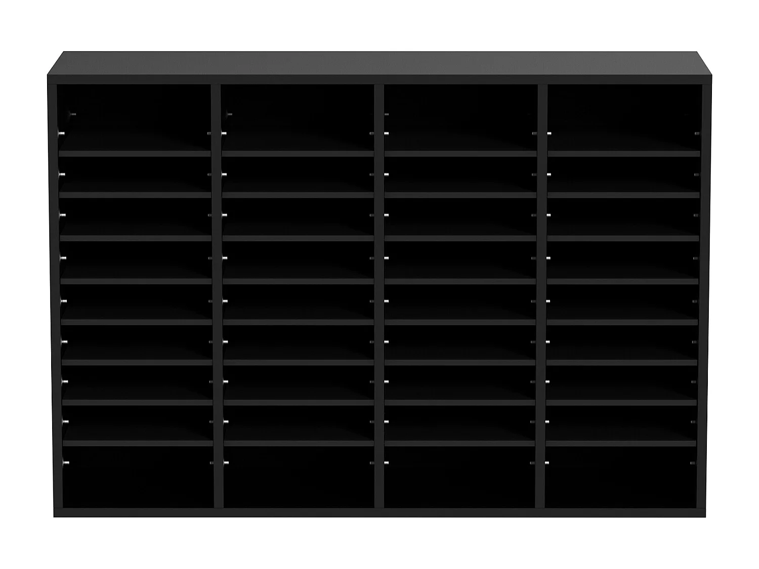 Organiseur de Bureau, SucceBuy Organiseur de Documents en Bois, 36 Compartiments, Trieur de Dossiers Réglable, Noir
