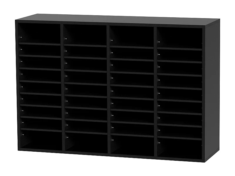 Organiseur de Bureau, SucceBuy Organiseur de Documents en Bois, 36 Compartiments, Trieur de Dossiers Réglable, Noir