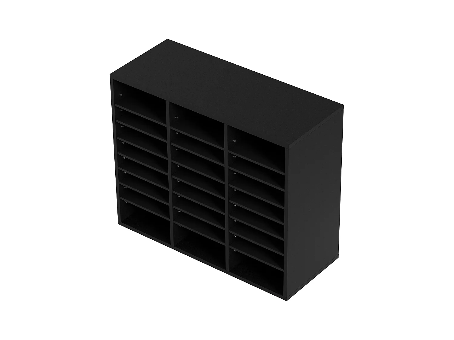 Organiseur de Bureau, SucceBuy Organiseur de Documents en Bois Trieur de Dossiers Réglable 24 Compartiments Noir