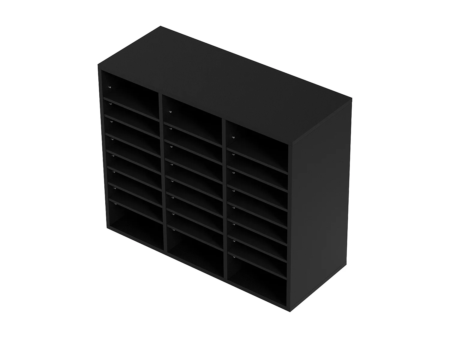 Organiseur de Bureau, SucceBuy Organiseur de Documents en Bois Trieur de Dossiers Réglable 24 Compartiments Noir