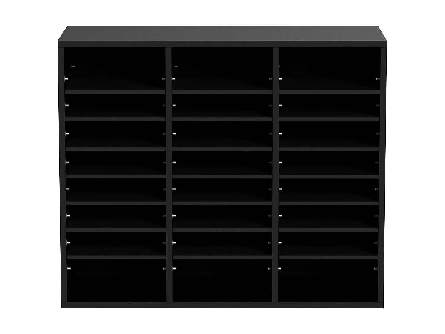 Organiseur de Bureau, SucceBuy Organiseur de Documents en Bois Trieur de Dossiers Réglable 24 Compartiments Noir