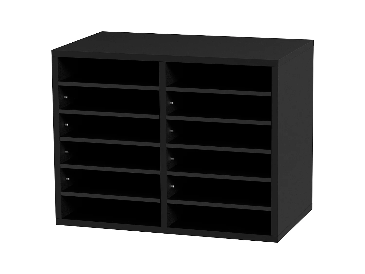 Organiseur de Bureau, SucceBuy Organiseur de Documents en Bois 12 Compartiments Réglables Noir