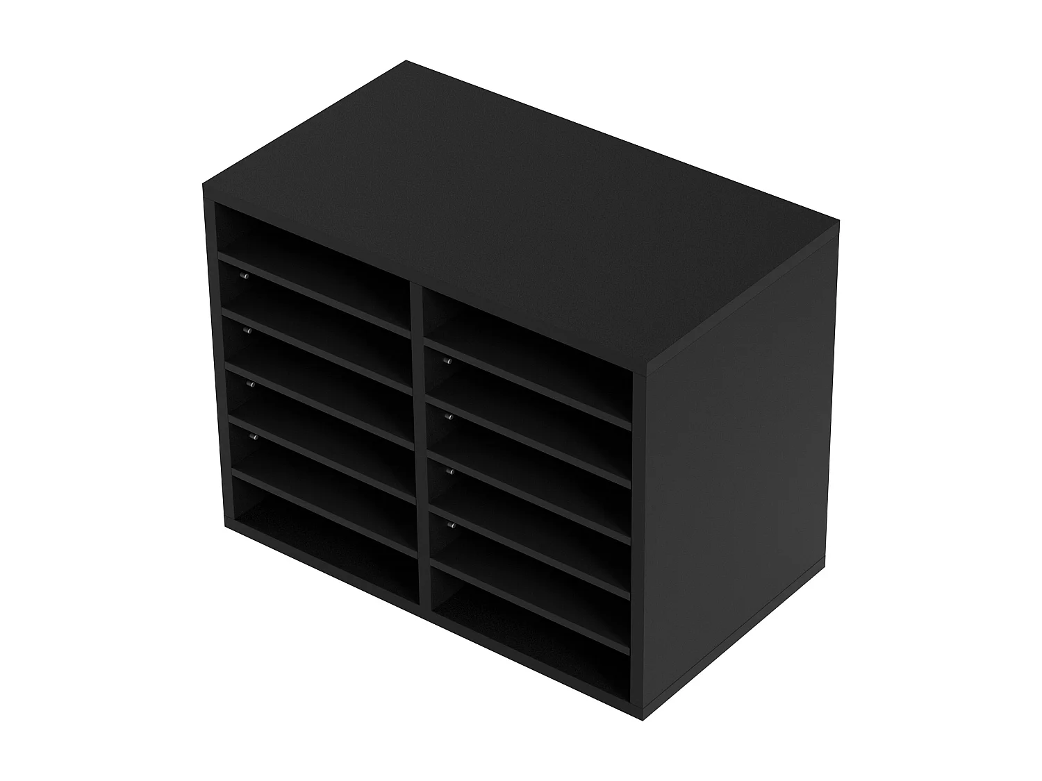 Organiseur de Bureau, SucceBuy Organiseur de Documents en Bois 12 Compartiments Réglables Noir