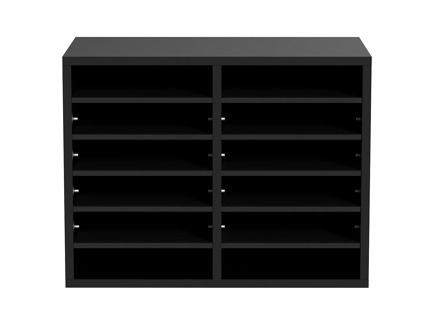 Organiseur de Bureau, SucceBuy Organiseur de Documents en Bois 12 Compartiments Réglables Noir