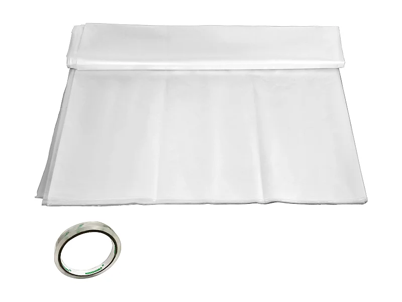 Film de Serre SucceBuy 4.9x8.5 m, Couverture en Plastique Transparent en Polyéthylène de 0.15 mm