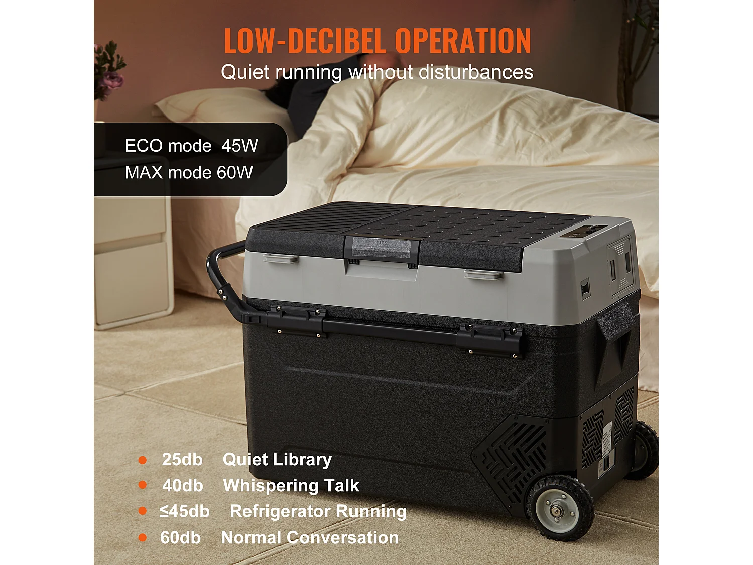 Réfrigérateur de Voiture SucceBuy Réfrigérateur Congélateur Portable pour Voiture 37.85L à Double Zone pour Voiture et Maison