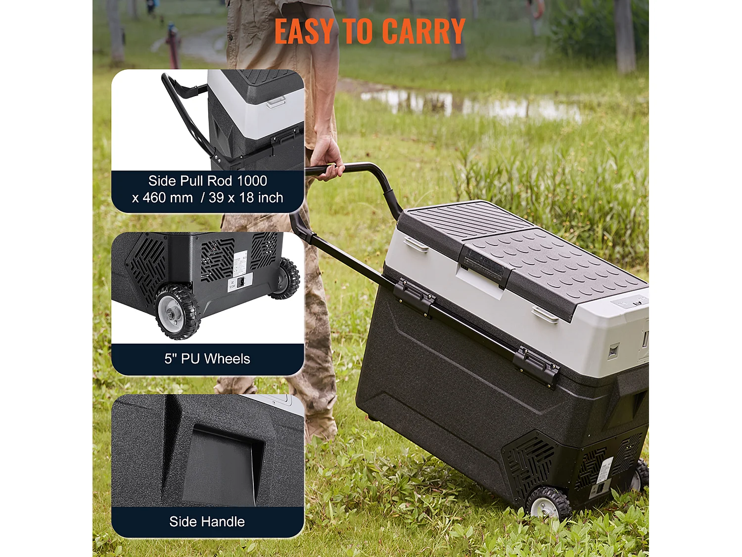 Réfrigérateur de Voiture SucceBuy Réfrigérateur Congélateur Portable pour Voiture 37.85L à Double Zone pour Voiture et Maison