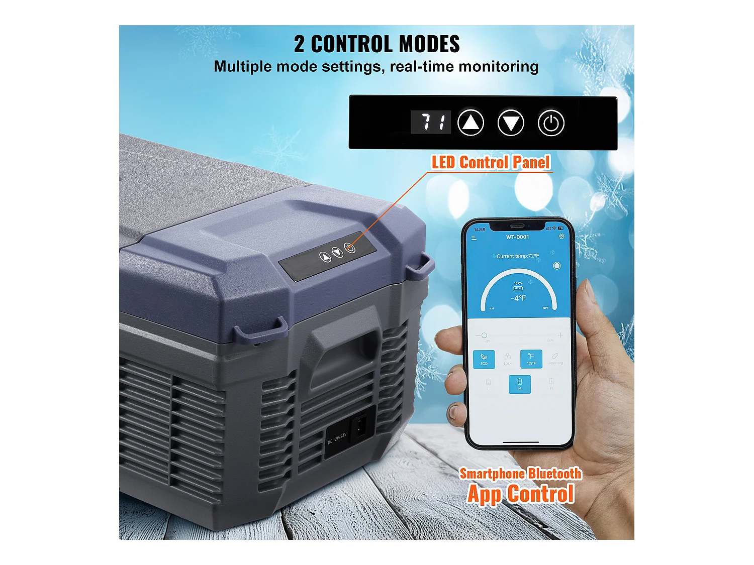 Réfrigérateur de Voiture SucceBuy Réfrigérateur de Voiture Portable 15L Zone Unique pour Voiture et Maison