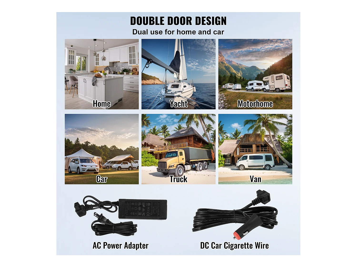 Réfrigérateur de Voiture SucceBuy Réfrigérateur de Voiture Portable 25L à Double Zone pour la Maison et la Voiture