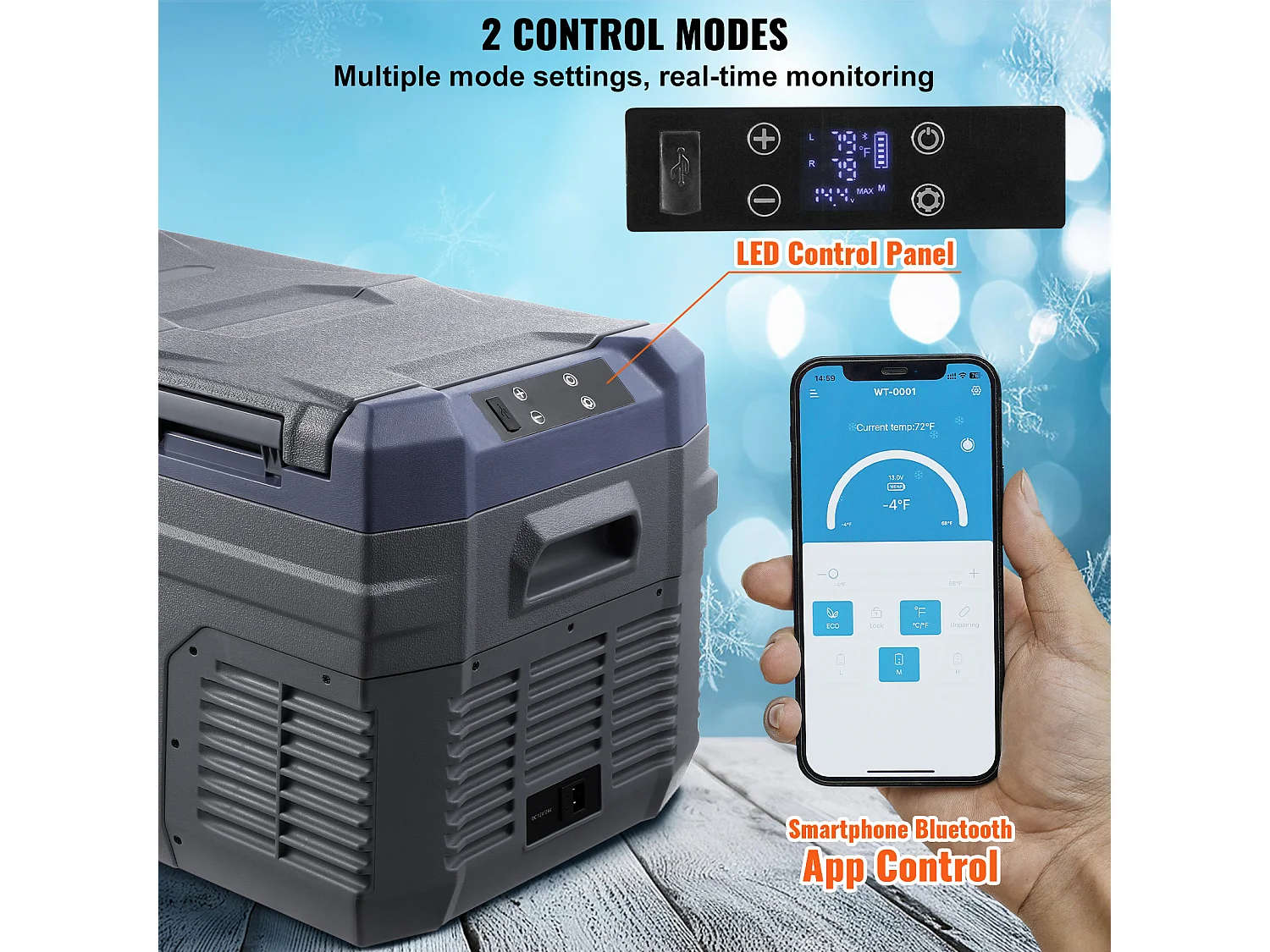 Lodówka Samochodowa SucceBuy 25L Przenośna Lodówka Samochodowa Dwustrefowa do Domu i Samochodu