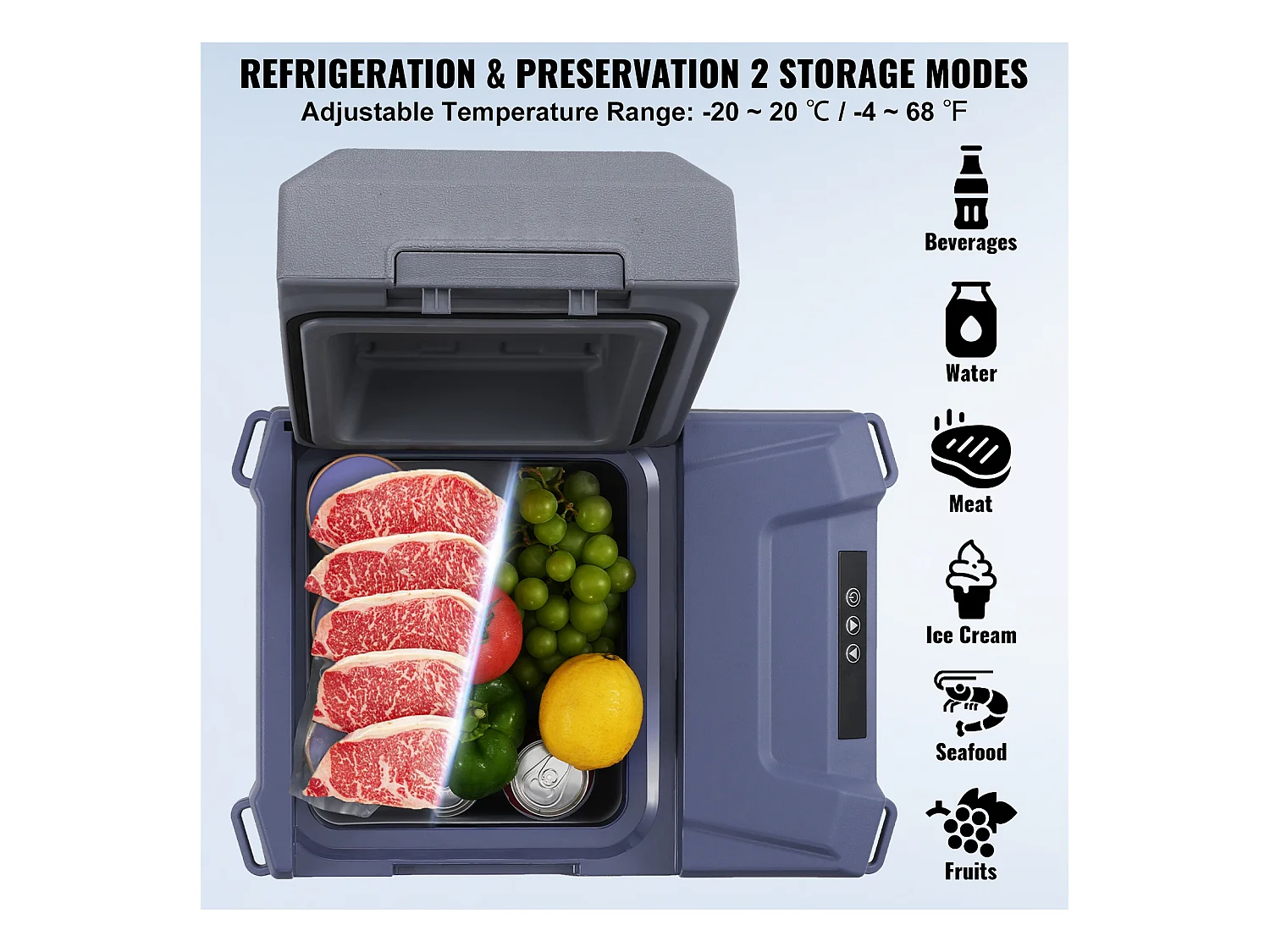 Réfrigérateur de Voiture SucceBuy Réfrigérateur de Voiture Portable 12L Zone Unique pour Voiture et Maison